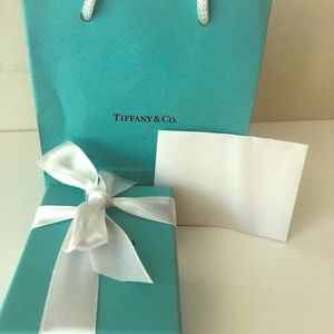 Authentic Tiffany & co shopping Box and dust bag.